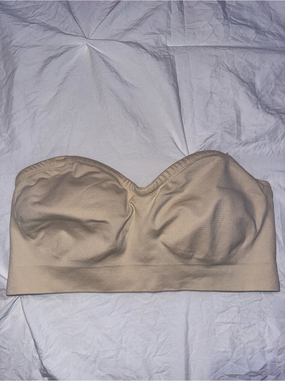 Beige Strapless Bandeau Bra size XL